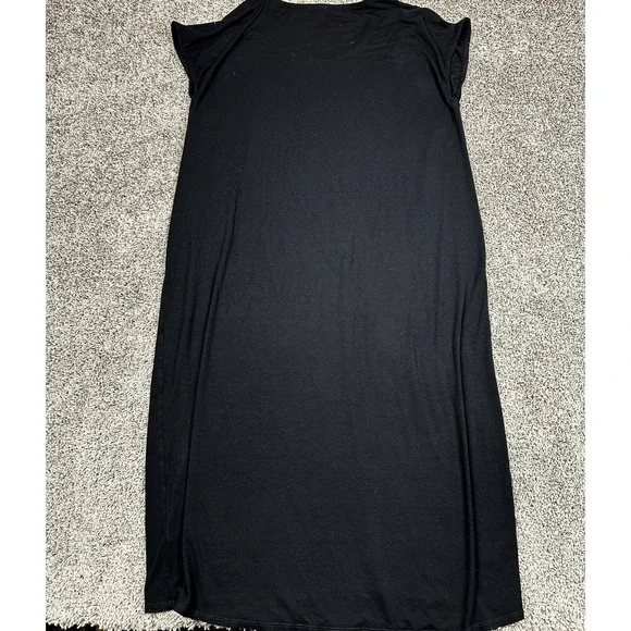 Eileen Fisher Dress Womens Large V Neck Sleeveless Minimalist‎ Viscose Spandex - Picture 2 of 8